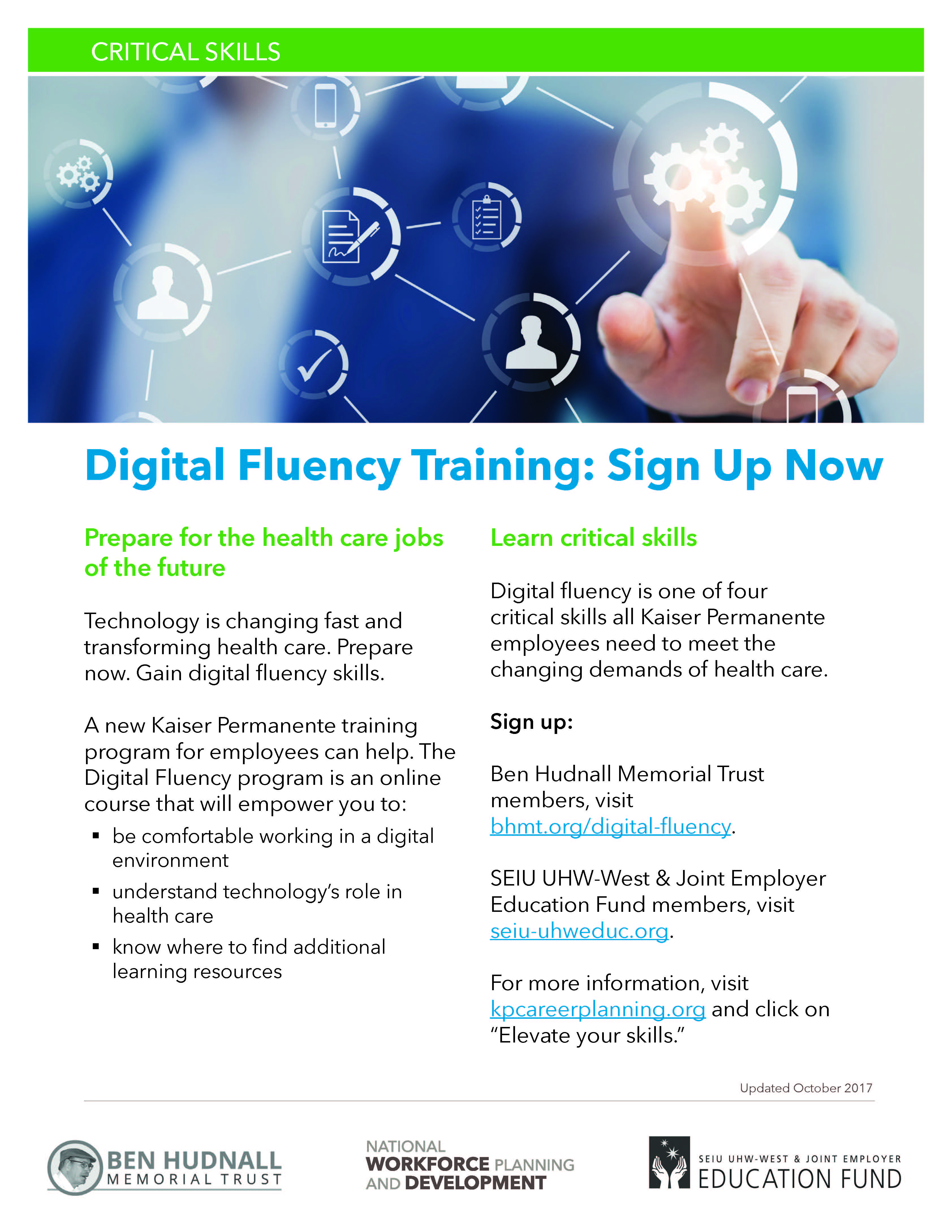 image of digital fluency training flier
