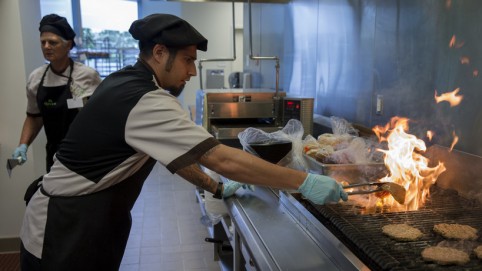 Dietary Aide Sharon Kuchar, USWA 7600 and Dietary Aide Tonello Matthew, USWA 7600.