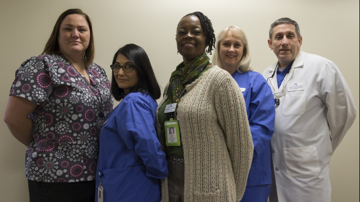 A group of health care workers posing together 
